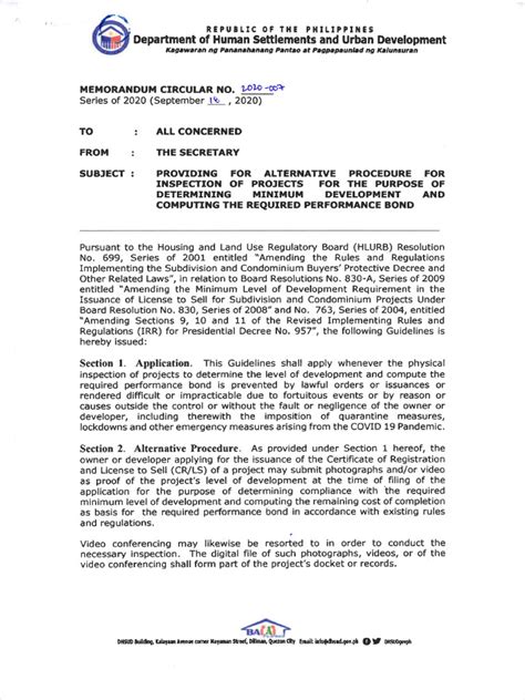 dhsud rules of procedure|DHSUD Memorandum Circular No.2020.